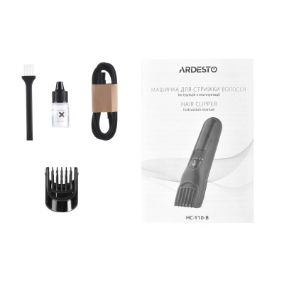 Машинка для стрижки Ardesto HC-Y10-B, мережа+акум., насадок-1, сталь, чорний Машинка для стрижки Ardesto HC-Y10-B, мережа+акум., насадок-1, сталь, чорний