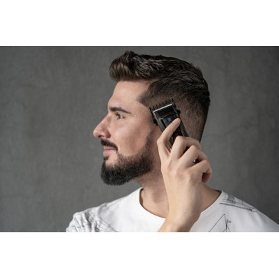 Машинка для стрижки Ardesto HC-Y30-DBS, мережа+акум., насадок-6, сталь+кераміка, чорний Машинка для стрижки Ardesto HC-Y30-DBS, мережа+акум., насадок-6, сталь+кераміка, чорний