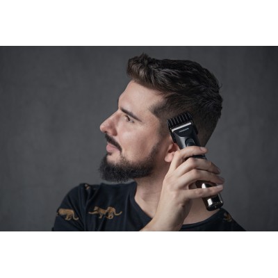 Машинка для стрижки Ardesto HC-Y40-DBS, мережа+акум., насадок-4, титан. напил + кераміка, чорний Машинка для стрижки Ardesto HC-Y40-DBS, мережа+акум., насадок-4, титан. напил + кераміка, чорний