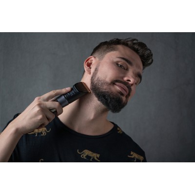 Машинка для стрижки Ardesto HC-Y40-DBS, мережа+акум., насадок-4, титан. напил + кераміка, чорний Машинка для стрижки Ardesto HC-Y40-DBS, мережа+акум., насадок-4, титан. напил + кераміка, чорний