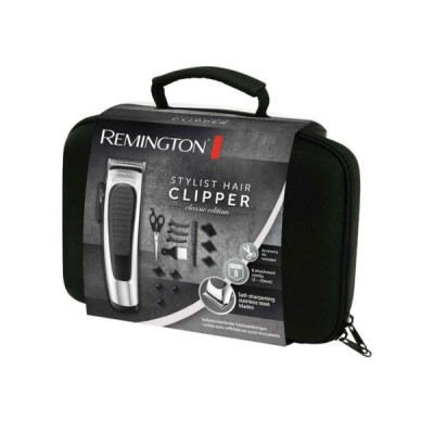 Машинка для стрижки Remington Classic Edition, мережа+акум., роторний мотор, насадок-8, кейс, акс. компл, сріблястий (HC450)