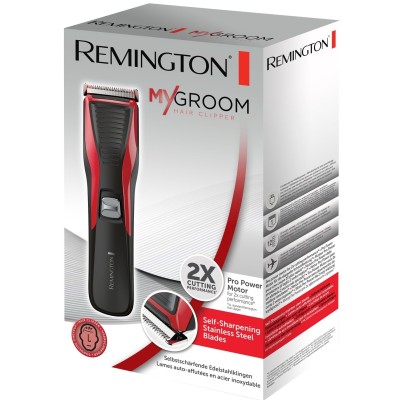 Машинка для стрижки Remington My Groom, від мережі, роторний мотор, насадок-1, сталь, червоно-чорний (HC5100)
