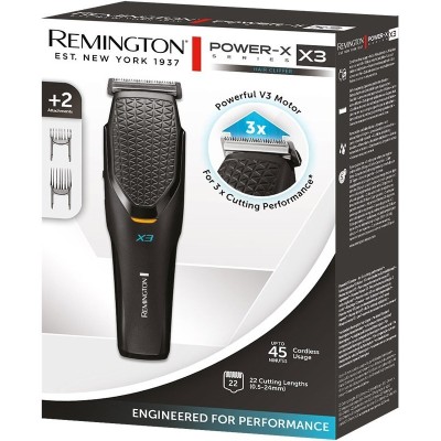 Машинка для стрижки Remington Power X Series X3, мережа+акум., насадок-2, сталь, чорний (HC3000) Машинка для стрижки Remington Power X Series X3, мережа+акум., насадок-2, сталь, чорний (HC3000)
