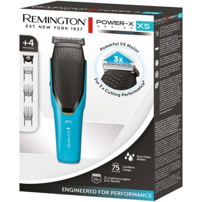 Машинка для стрижки Remington Power X Series X5, мережа+акум., роторний мотор, насадок-4, сталь, чорно-бірюзовий (HC5000) Машинка для стрижки Remington Power X Series X5, мережа+акум., роторний мотор, насадок-4, сталь, чорно-бірюзовий (HC5000)