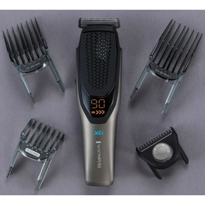 Машинка для стрижки Remington Power X Series X6, мережа+акум., насадок-4, сталь, чорно-сірий (HC6000) Машинка для стрижки Remington Power X Series X6, мережа+акум., насадок-4, сталь, чорно-сірий (HC6000)