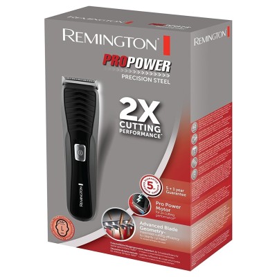Машинка для стрижки Remington Pro Power Precision Steel, мережа+акум., роторний мотор, насадок-2, сталь, чорний (HC7110) Машинка для стрижки Remington Pro Power Precision Steel, мережа+акум., роторний мотор, насадок-2, сталь, чорний (HC7110)