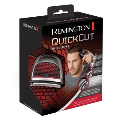 Машинка для стрижки Remington QuickCut Hairclipper, мережа+акум., роторний мотор, насадок-9, кейс, сталь, чорно-сріблястий (HC42 Машинка для стрижки Remington QuickCut Hairclipper, мережа+акум., роторний мотор, насадок-9, кейс, сталь, чорно-сріблястий (HC42