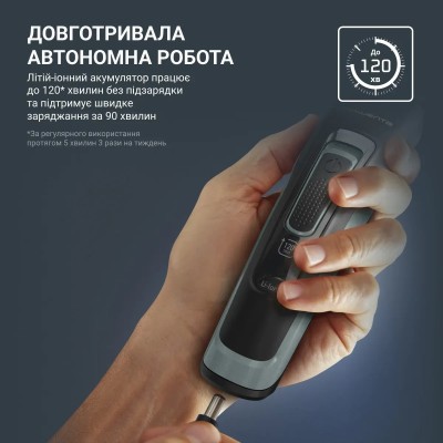 Машинка для стрижки Rowenta Advancer, для бороди, вусів, голови, мережа+акум., роторний мотор, насадок-2, кейс, титан.напил., те Машинка для стрижки Rowenta Advancer, для бороди, вусів, голови, мережа+акум., роторний мотор, насадок-2, кейс, титан.напил., те