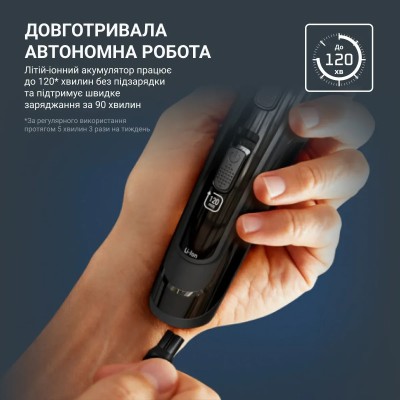 Машинка для стрижки Rowenta Advancer, для бороди, вусів, голови, мережа+акум., роторний мотор, насадок-3, кейс, титан.напил., те Машинка для стрижки Rowenta Advancer, для бороди, вусів, голови, мережа+акум., роторний мотор, насадок-3, кейс, титан.напил., те