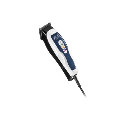 Машинка для стрижки WAHL ColorPro Combo, від мережі, вібраційний мотор, насадок-8, кейс, міні триммер у компл., сталь, біло-сині Машинка для стрижки WAHL ColorPro Combo, від мережі, вібраційний мотор, насадок-8, кейс, міні триммер у компл., сталь, біло-сині