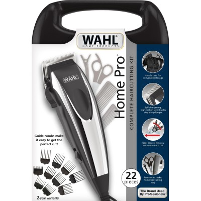 Машинка для стрижки WAHL HomePro Complete Kit, від мережі, вібраційний мотор, насадок-8, кейс,акс. компл, сталь, чорно-сріблясти Машинка для стрижки WAHL HomePro Complete Kit, від мережі, вібраційний мотор, насадок-8, кейс,акс. компл, сталь, чорно-сріблясти