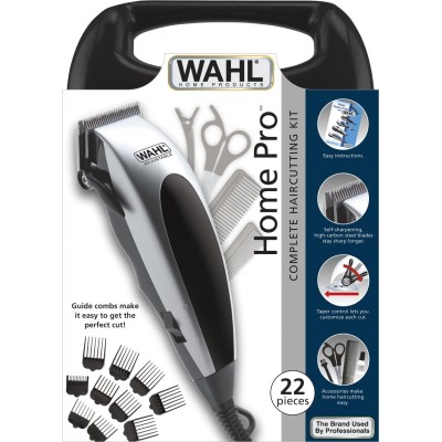 Машинка для стрижки WAHL HomePro, від мережі, вібраційний мотор, насадок-8, кейс,ножиці, гребінець в компл, сталь, чорно-срібляс Машинка для стрижки WAHL HomePro, від мережі, вібраційний мотор, насадок-8, кейс,ножиці, гребінець в компл, сталь, чорно-срібляс