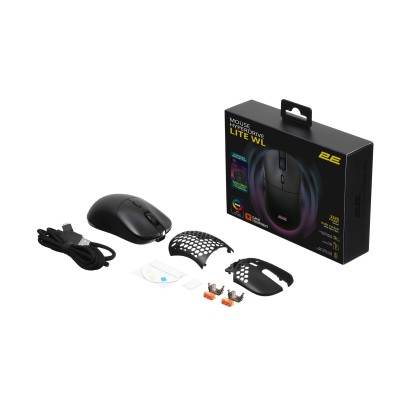 Миша 2E GAMING HyperDrive Lite WL, RGB, USB-A/WL, чорний (2E-MGHDL-WL-BK) Миша 2E GAMING HyperDrive Lite WL, RGB, USB-A/WL, чорний (2E-MGHDL-WL-BK)