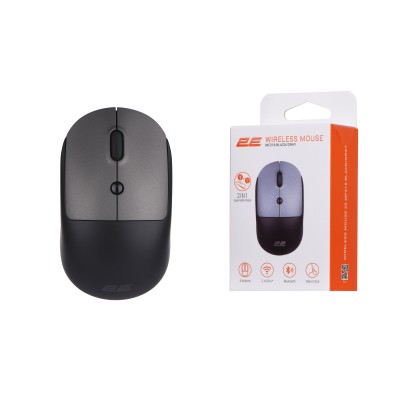 Миша 2E MF218 Silent, WL/BT, чорно-сірий (2E-MF218WBG) Миша 2E MF218 Silent, WL/BT, чорно-сірий (2E-MF218WBG)