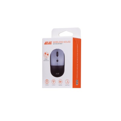 Миша 2E MF218 Silent, WL/BT, чорно-сірий (2E-MF218WBG) Миша 2E MF218 Silent, WL/BT, чорно-сірий (2E-MF218WBG)
