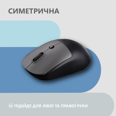 Миша 2E MF218 Silent, WL/BT, чорно-сірий (2E-MF218WBG) Миша 2E MF218 Silent, WL/BT, чорно-сірий (2E-MF218WBG)