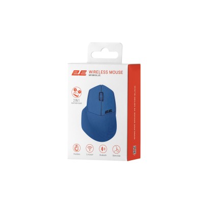 Миша 2E MF280 Silent, WL/BT, синій (2E-MF280WBL) Миша 2E MF280 Silent, WL/BT, синій (2E-MF280WBL)