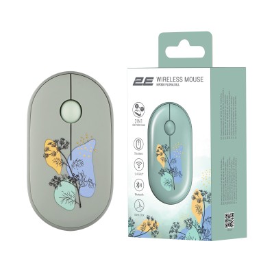Миша 2E MF300 FLORA:DILL Silent WL BT, зелений (2E-MF300WFLORAGN) Миша 2E MF300 FLORA:DILL Silent WL BT, зелений (2E-MF300WFLORAGN)