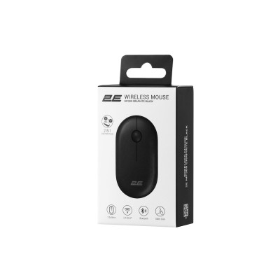 Миша 2E MF300 Silent, WL/BT, графітово-чорний (2E-MF300WBK) Миша 2E MF300 Silent, WL/BT, графітово-чорний (2E-MF300WBK)