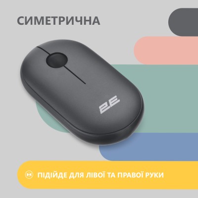 Миша 2E MF300 Silent, WL/BT, графітово-чорний (2E-MF300WBK) Миша 2E MF300 Silent, WL/BT, графітово-чорний (2E-MF300WBK)
