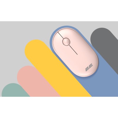 Миша 2E MF300 Silent, WL/BT, рожевий (2E-MF300WPN) Миша 2E MF300 Silent, WL/BT, рожевий (2E-MF300WPN)