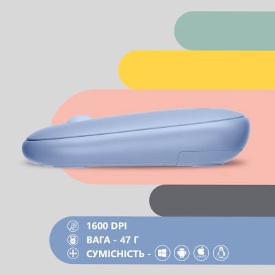 Миша 2E MF300 Silent, WL/BT, синій (2E-MF300WBL) Миша 2E MF300 Silent, WL/BT, синій (2E-MF300WBL)
