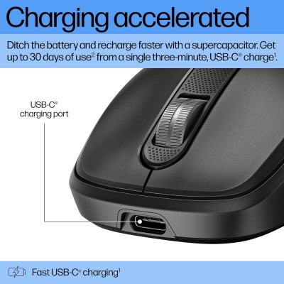 Миша HP 510 Ultra-Fast Rechargeable, WL, чорний (9C2F6AA) Миша HP 510 Ultra-Fast Rechargeable, WL, чорний (9C2F6AA)