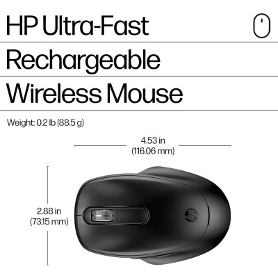 Миша HP 510 Ultra-Fast Rechargeable, WL, чорний (9C2F6AA) Миша HP 510 Ultra-Fast Rechargeable, WL, чорний (9C2F6AA)