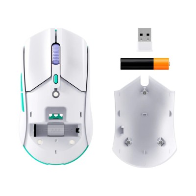 Миша HyperX Pulsefire Haste 2 Core, RGB, WL/BT, білий (8R2E7AA) Миша HyperX Pulsefire Haste 2 Core, RGB, WL/BT, білий (8R2E7AA)