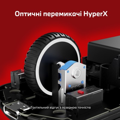 Миша HyperX Pulsefire SAGA PRO, RGB, USB-A/WL/BT, чорний (A2PB2AA) Миша HyperX Pulsefire SAGA PRO, RGB, USB-A/WL/BT, чорний (A2PB2AA)