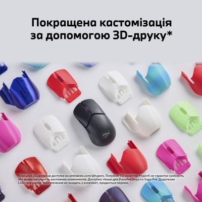 Миша HyperX Pulsefire SAGA PRO, RGB, USB-A/WL/BT, чорний (A2PB2AA) Миша HyperX Pulsefire SAGA PRO, RGB, USB-A/WL/BT, чорний (A2PB2AA)