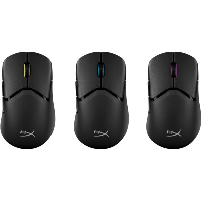 Миша HyperX Pulsefire SAGA PRO, RGB, USB-A/WL/BT, чорний (A2PB2AA) Миша HyperX Pulsefire SAGA PRO, RGB, USB-A/WL/BT, чорний (A2PB2AA)