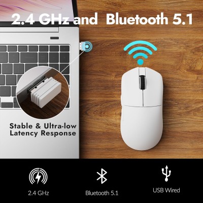 Миша Lemokey G1 USB-A/USB-C/WL/BT, 8K, білий (G1-A2) Миша Lemokey G1 USB-A/USB-C/WL/BT, 8K, білий (G1-A2)