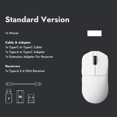 Миша Lemokey G1 USB-A/USB-C/WL/BT, 8K, білий (G1-A2) Миша Lemokey G1 USB-A/USB-C/WL/BT, 8K, білий (G1-A2)