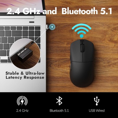 Миша Lemokey G1 USB-A/USB-C/WL/BT, 8K, чорний (G1-A1) Миша Lemokey G1 USB-A/USB-C/WL/BT, 8K, чорний (G1-A1)