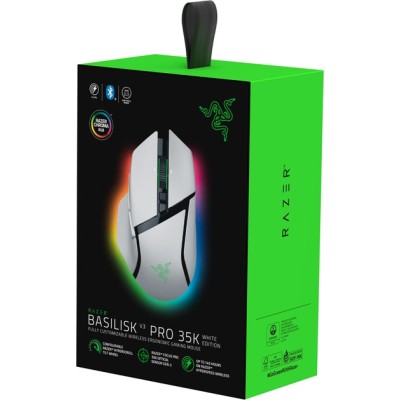 Миша Razer Basilisk V3 Pro 35K, RGB, USB-A/WL/BT, білий (RZ01-05240200-R3G1) Миша Razer Basilisk V3 Pro 35K, RGB, USB-A/WL/BT, білий (RZ01-05240200-R3G1)