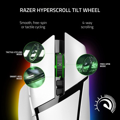 Миша Razer Basilisk V3 Pro, RGB, USB-A/WL/BT, білий (RZ01-04620200-R3G1) Миша Razer Basilisk V3 Pro, RGB, USB-A/WL/BT, білий (RZ01-04620200-R3G1)