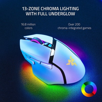 Миша Razer Basilisk V3 Pro, RGB, USB-A/WL/BT, білий (RZ01-04620200-R3G1) Миша Razer Basilisk V3 Pro, RGB, USB-A/WL/BT, білий (RZ01-04620200-R3G1)