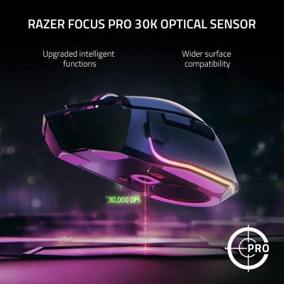 Миша Razer Basilisk V3 Pro, RGB, USB-A/WL/BT, білий (RZ01-04620200-R3G1) Миша Razer Basilisk V3 Pro, RGB, USB-A/WL/BT, білий (RZ01-04620200-R3G1)