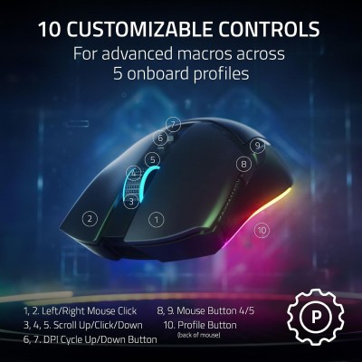 Миша Razer Cobra Pro, RGB, USB-A/WL/BT, чорний (RZ01-04660100-R3G1) Миша Razer Cobra Pro, RGB, USB-A/WL/BT, чорний (RZ01-04660100-R3G1)