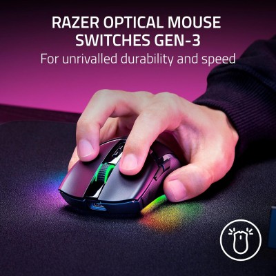 Миша Razer Cobra Pro, RGB, USB-A/WL/BT, чорний (RZ01-04660100-R3G1) Миша Razer Cobra Pro, RGB, USB-A/WL/BT, чорний (RZ01-04660100-R3G1)