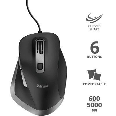 Миша Trust Fyda ComFortable ECO, USB-A, чорно-сірий (24728_TRUST) Миша Trust Fyda ComFortable ECO, USB-A, чорно-сірий (24728_TRUST)