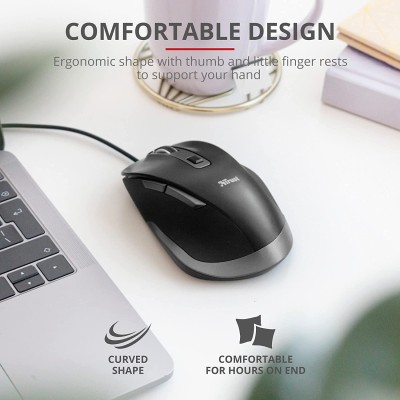 Миша Trust Fyda ComFortable ECO, USB-A, чорно-сірий (24728_TRUST) Миша Trust Fyda ComFortable ECO, USB-A, чорно-сірий (24728_TRUST)
