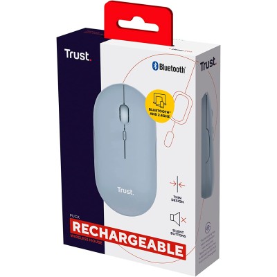 Миша Trust Puck Rechargeable, Ultra-Thin, BT/WL, Silent, синій (24126_TRUST) Миша Trust Puck Rechargeable, Ultra-Thin, BT/WL, Silent, синій (24126_TRUST)