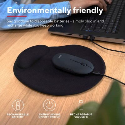 Миша Trust Puck Rechargeable, Ultra-Thin, BT/WL, Silent, чорний (24059_TRUST) Миша Trust Puck Rechargeable, Ultra-Thin, BT/WL, Silent, чорний (24059_TRUST)