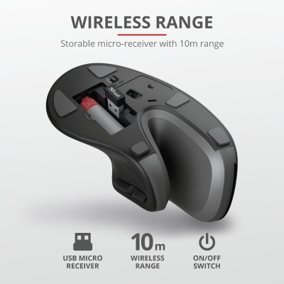 Миша Trust Verro Ergonomic, WL, чорний (23507_TRUST) Миша Trust Verro Ergonomic, WL, чорний (23507_TRUST)