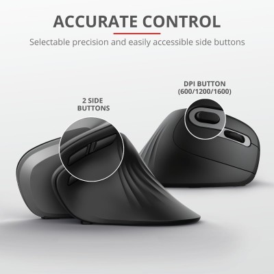 Миша Trust Verro Ergonomic, WL, чорний (23507_TRUST) Миша Trust Verro Ergonomic, WL, чорний (23507_TRUST)