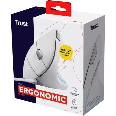 Миша Trust Verto Ergonomic, USB-A, білий (25133_TRUST) Миша Trust Verto Ergonomic, USB-A, білий (25133_TRUST)