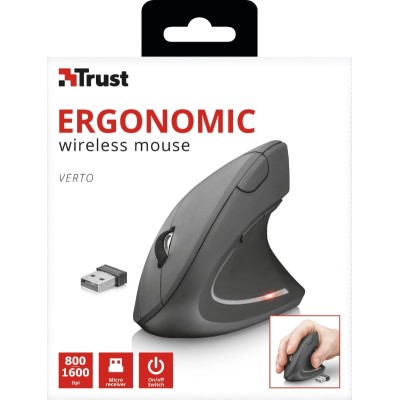 Миша Trust Verto Ergonomic, WL, чорний (22879_TRUST) Миша Trust Verto Ergonomic, WL, чорний (22879_TRUST)