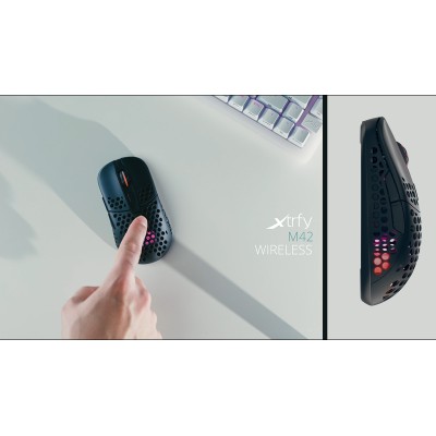 Миша Xtrfy M42, WL/USB-A, RGB, чорний (M42W-RGB-BLACK) Миша Xtrfy M42, WL/USB-A, RGB, чорний (M42W-RGB-BLACK)